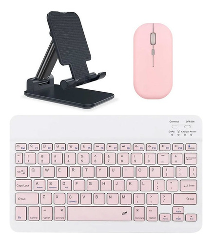 Kit Teclado Inalámbrico Bluetooth Ratón + Soporte