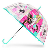 Paraguas Infantil Barbie  Para Nenas De Pvc Y Caño Importado