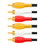 Cable 3 Plug Rca/3 Plug Rca De Audio Y Video Kapton Ca-2302g
