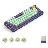 Teclado Mecánico Inalámbrico Royalaxe R68, Teclado Con Luz Y