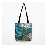  Tote Bag Arte Iconico Bolsa Tela Monet Goya Klimt Hopper Color Water Lilies - Monet