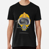 Remera Casco De Buceo Amarillo Algodon Premium