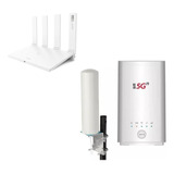 Pack Router 5g  + Antena Exterior+ Router Huawei Ax3 + Chip 