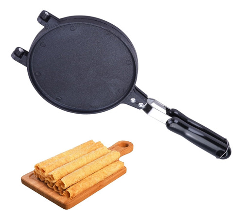 Parrilla Sarten Doble Para Marquesitas Waffles Helados Rollo