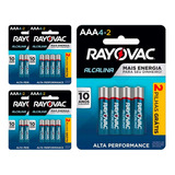 30 Pilhas Alcalinas Aaa Rayovac (5 Cart)