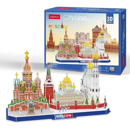 Puzzle 3d Moscow 204 Piezas Moscu Cubicfun Rompecabezas