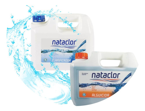 Alguicida + Clarificador Nataclor X 5 Litros Mantenimiento 