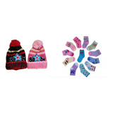 Kit 12 Pares Meias + 2 Toucas Infantil Inverno Frio Atacado