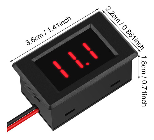 3.5  35 V Dc Medidor De Voltaje Led Digital Panel Voltímetr