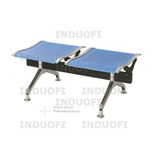 Tandem Butaco Silla Sala Espera 2 Puestos Metal Azul Cromo