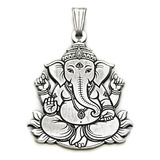 Dije Ganesha Elefante Hindú Plata 925