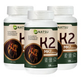 Vitamina K2 Mk7 Kit 360 Cápsulas Suplemento Natural Natsu