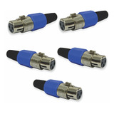 5 Piezas Conector Canon Xlr Jack Hembra Varios Colores