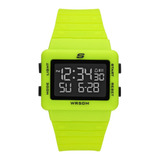 Reloj Caballero Skechers Larson Digital Color De La Correa Verde