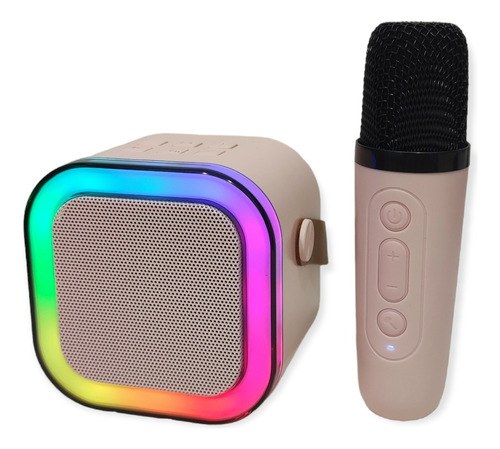 Parlante Mini Bluetooth Portatil Luces Rgb + Micrófono 