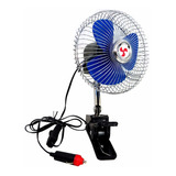 Ventilador Lugatools Automotivo 8pol 12v Carro Com Garra Cor Azul