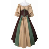 Disfraz Renacentista Medieval Para Mujer, Vestido De Fiesta.