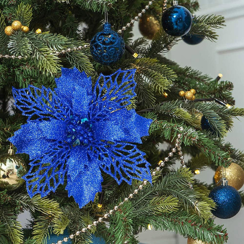 Decoraciones Navideñas De Moda Con Flores Que Decoran El Árb