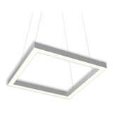 Colgante Led Quadra Moderno 30x30 23w Gris Neutro 4000k