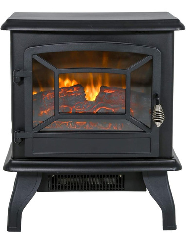 Calefactor Eléctrico Chimenea Negro 1400w Fdw