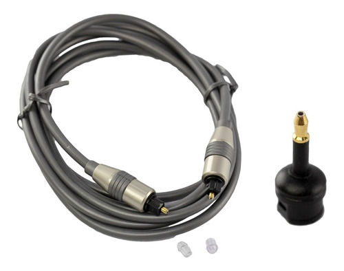 Cable Audio Digital Fibra Optica Toslink 2mt + Mini 3.5 Htec