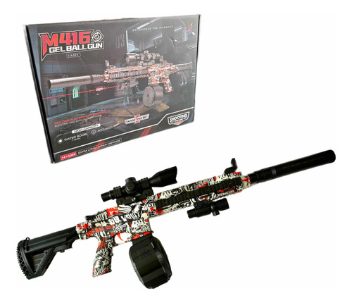 Rifle Juguete Eléctrica Hidrogel Gel Blaster M416 Recargable