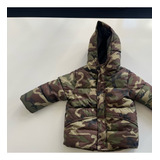 Campera Puffer Niños Verde Zara Talle 2-3 Años