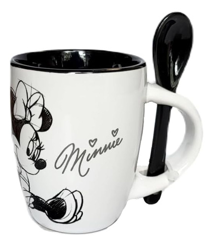 Taza De Café Expreso Con Cuchara De Disney Mickey Y Minnie M