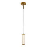 Pendente Flute Dourado (d)7cm (a)22,7cm 1x7w 3000k 525lm Led