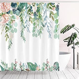 Tititex Set De Cortinas De Ducha Con Flores Florecientes Est