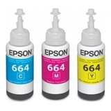 Combo Epson 664 X 3 Colores Original L210 L220 L355 L365