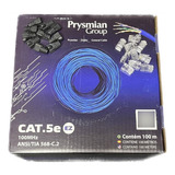 Utp Cat5e X 100 Mts Int + 10 Plug + 10 Capuchones  De Regalo