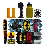 Kit Adesivo Bicicleta Infantil Buzina Manoplas Batman Aro 16