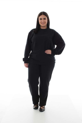 Plus Size - Kit Com 2 Conjuntos De Moletom Forrado Uniforme