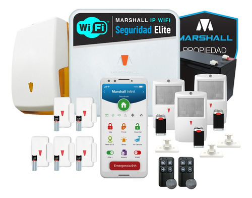 Kit Alarma Inalámbrica Marshall Ip Wifi App Marshall Infinit