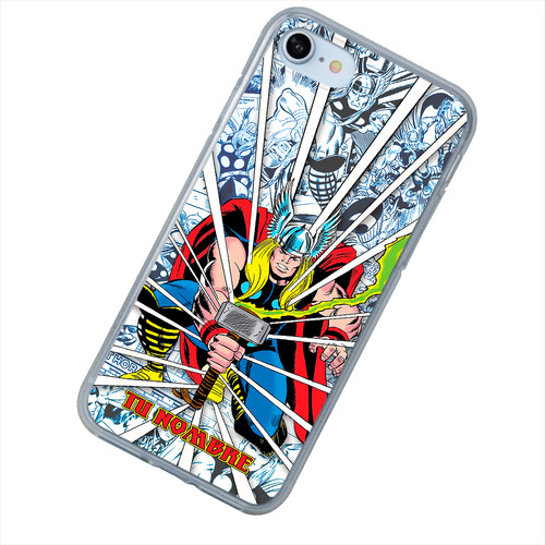 Funda Para iPhone Thor Marvel Personalizada Con Tu Nombre