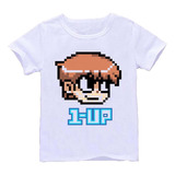 Remera Blanca Adultos  8 Bits Pixeles Pixel R177