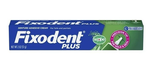 Fixodent Plus Adhesivo Dental Con Sabor Scope 57gr