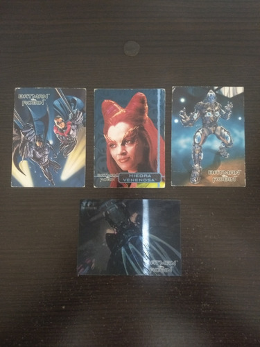 4 Tarjetas Batman Y Robin De Ypf 3d Holograma Album Figurita