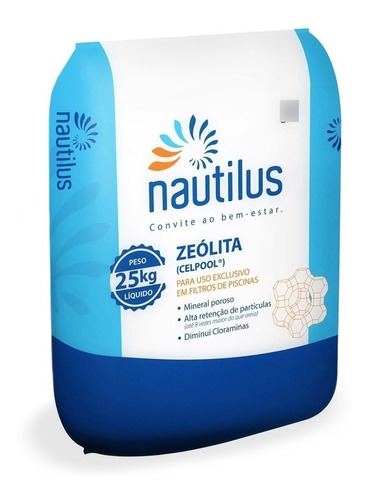 Areia Zeolita Para Filtros De Piscinas 25kg Nautilus