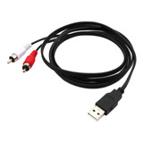 Usb 2. 0 Macho A 2 Rca Macho Cable Adaptador Divisor De