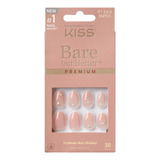 Uñas Glue-on Kiss Bare But Better Premium - Modelo Slay