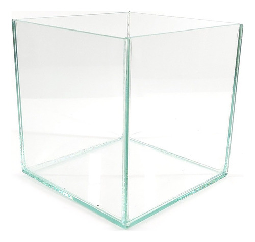 Vaso De Vidro Quadrado Transparente 15x15 Cm Decoração