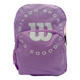 Morral Escolar Mochila Para Niña Wilson Busan Unisex Color Lila Diseño De La Tela Liso