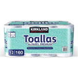 Toallas De Papel Premium Kirkland Signature 12pzs 160 Hojas 