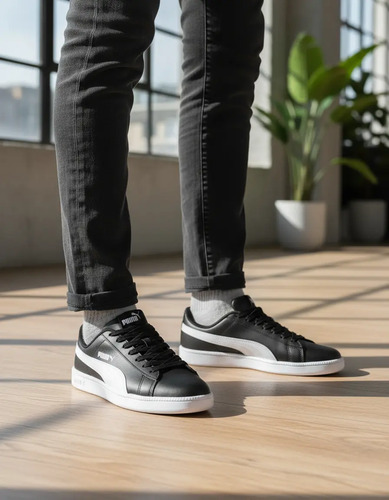 Tenis Dama Puma Up Negro Con Blanco Casual Deportivo Cintas Ajustables Cómodo Urbano Moda Para Mujer | Envío gratis