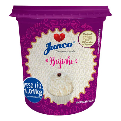 Beijinho Para Enrolar Junco Pote 1,01kg - Festas, Aniversários, Receitas, Sobremesa | MercadoLivre