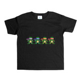 Remera Negra Adultos Pixel R7