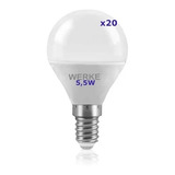 Lámpara Led Gota 5,5w E14 Y E27 Pack X20 U. Werke