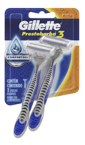 Aparelho De Barbear Descartável Gillette Prestobarba3 C/2 Un